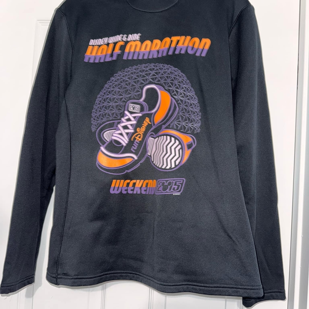 Champion L Black 2015 Disney Half Marathon Long Sleeve Jacket NEVER WORN